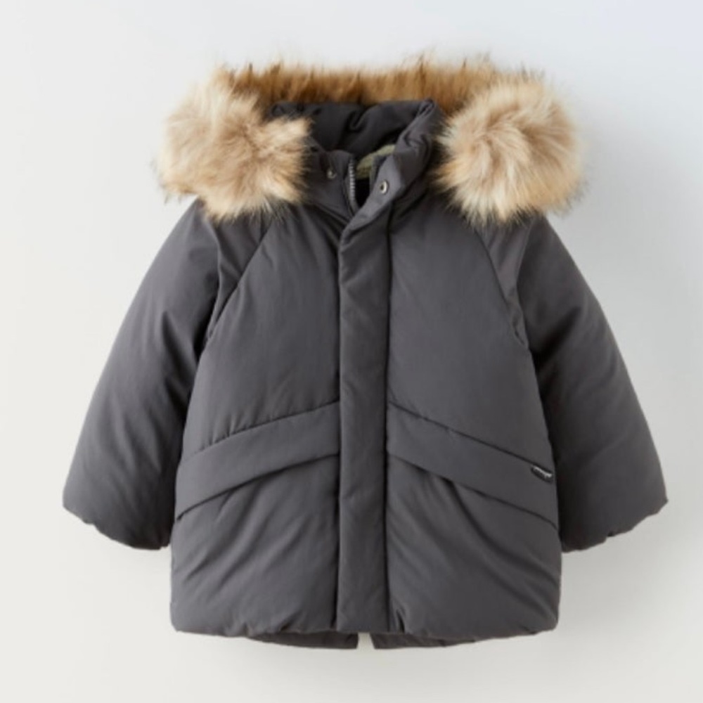 Zara Kids Water Repellent Fraudenberg Quilted Parka NWT